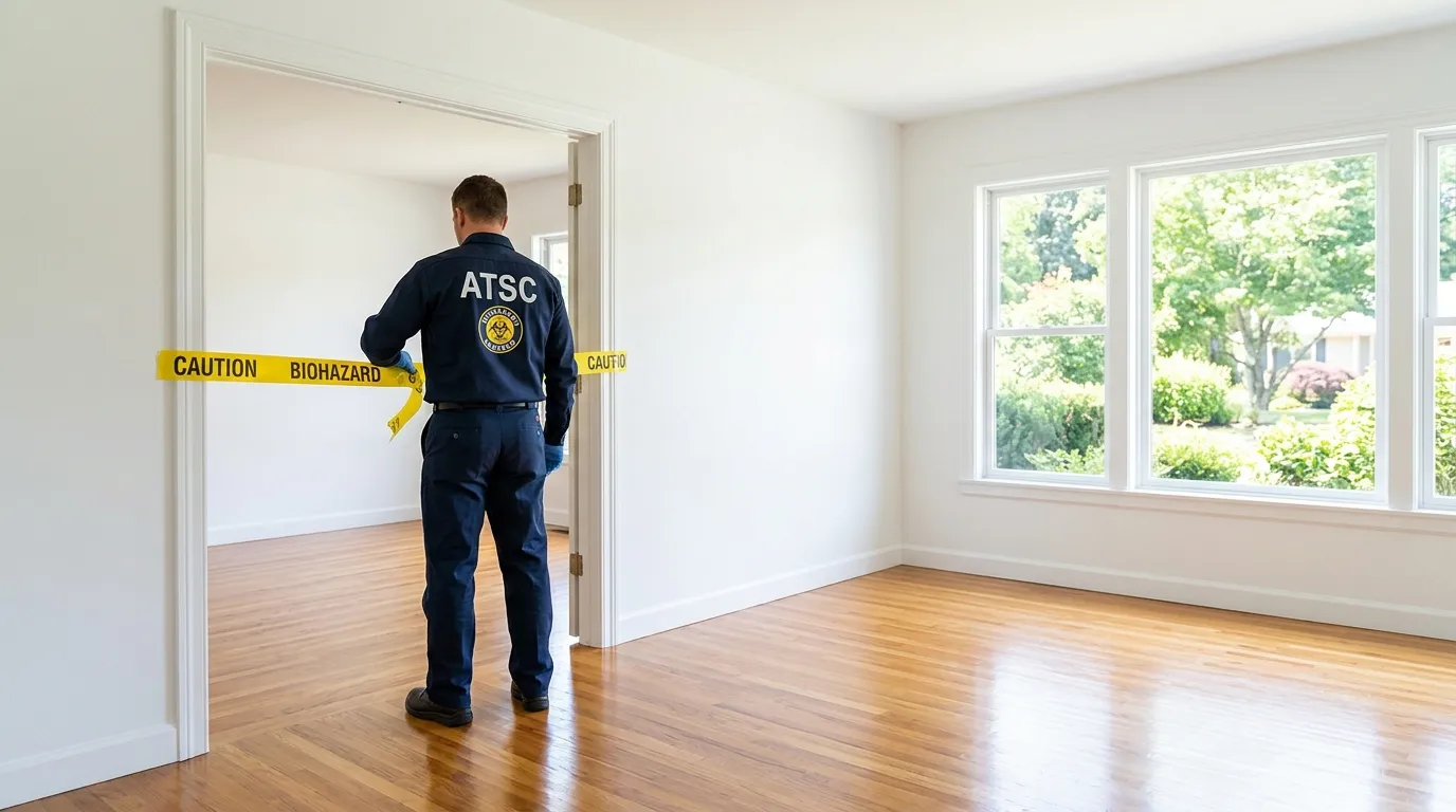 Certified biohazard cleanup crew performing Trauma Scene Cleanup in Shanor-Northvue